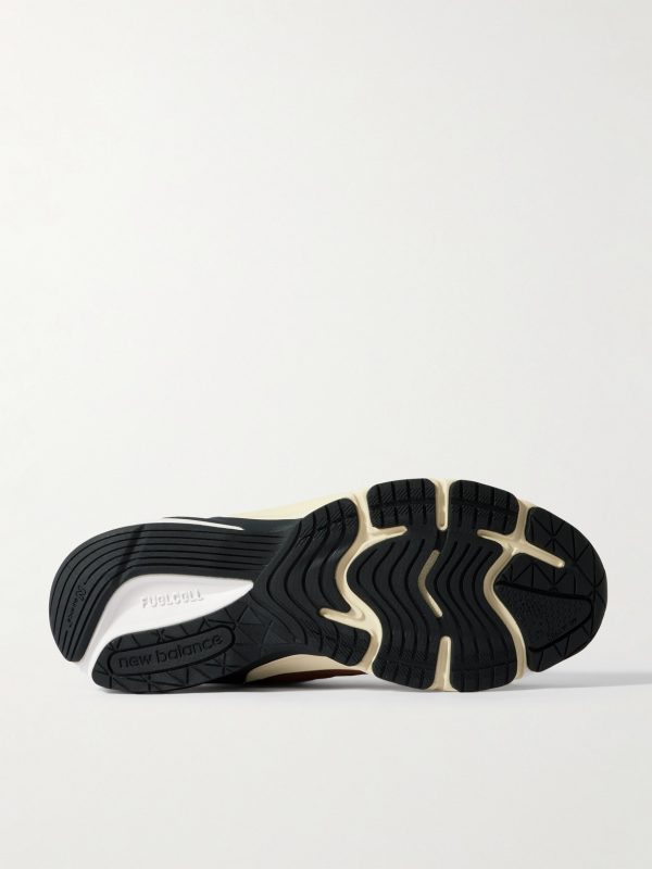 990v6 Leather-Trimmed Suede and Mesh Sneakers - E2