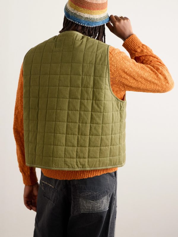 Saturn Patchwork Organic Cotton Gilet - BK Saturn Patchwork Organic Cotton Gilet - BK
