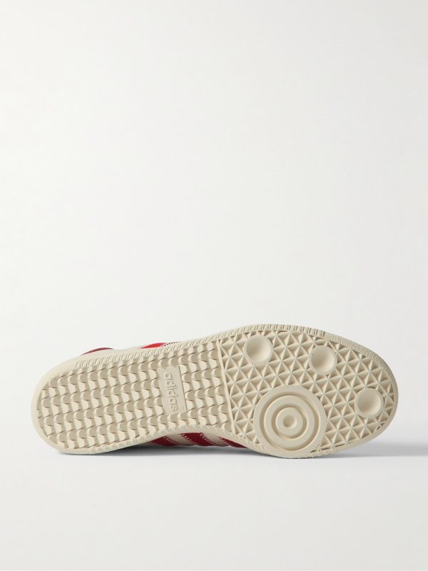 + Pharrell Williams Humanrace Samba Suede-Trimmed Leather Sneakers - E1 + Pharrell Williams Humanrace Samba Suede-Trimmed Leather Sneakers - E1