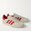 + Pharrell Williams Humanrace Samba Suede-Trimmed Leather Sneakers - FR + Pharrell Williams Humanrace Samba Suede-Trimmed Leather Sneakers - FR