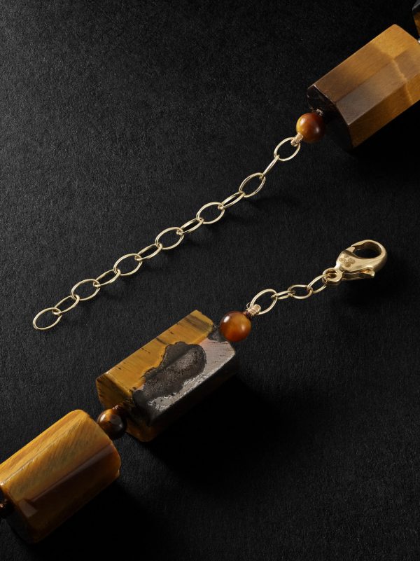 Oracle 14-Karat Gold Tiger's Eye Necklace - BK