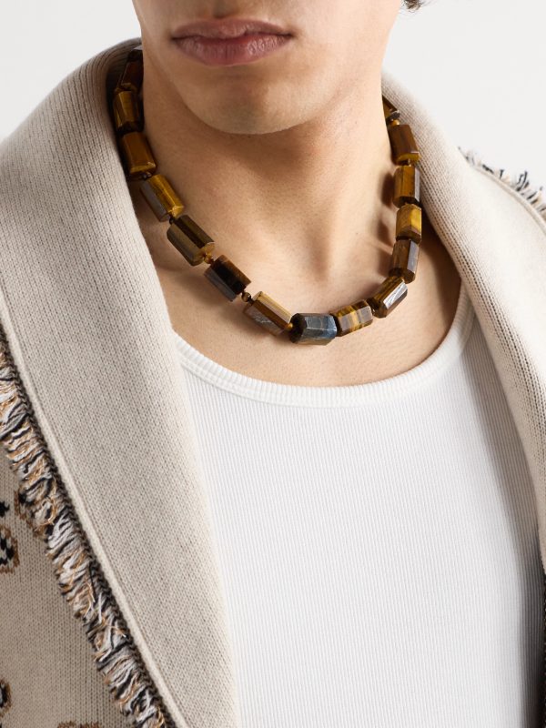 Oracle 14-Karat Gold Tiger's Eye Necklace - FR