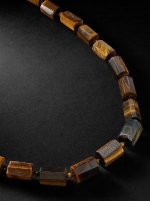 Oracle 14-Karat Gold Tiger's Eye Necklace