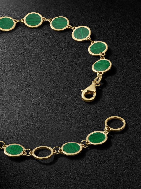 14-Karat Gold and Malachite Bracelet - BK 14-Karat Gold and Malachite Bracelet - BK