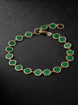 14-Karat Gold and Malachite Bracelet 14-Karat Gold and Malachite Bracelet