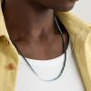 Gold, Emerald and Sapphire Beaded Necklace - FR Gold, Emerald and Sapphire Beaded Necklace - FR