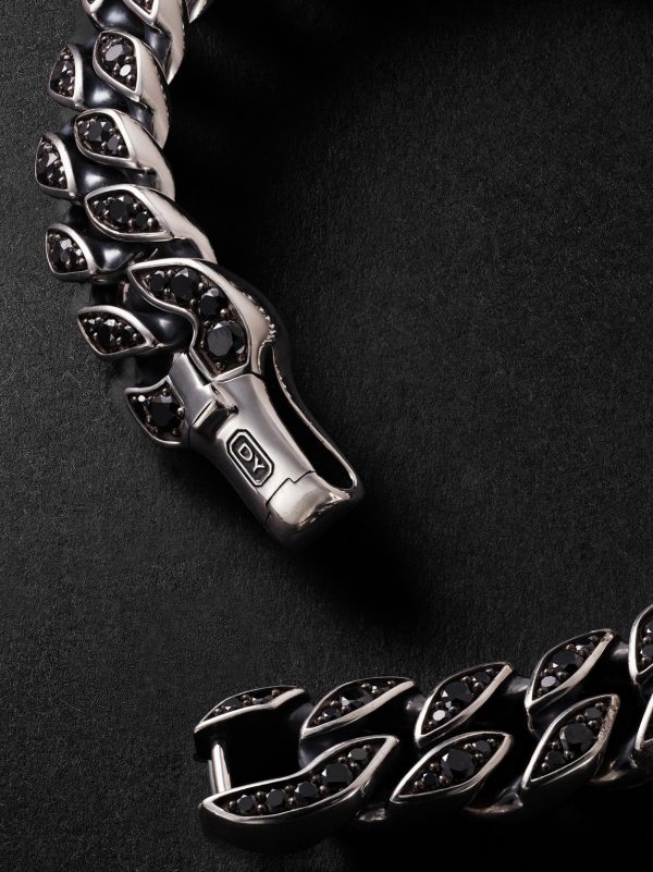 Sterling Silver Diamond Chain Bracelet - BK