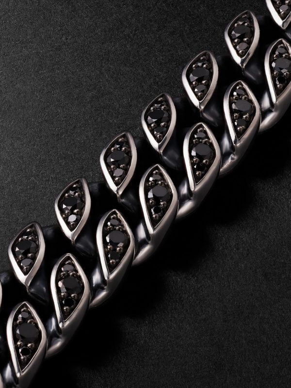 Sterling Silver Diamond Chain Bracelet - CU