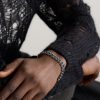 Sterling Silver Diamond Chain Bracelet - FR
