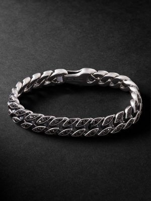 Sterling Silver Diamond Chain Bracelet