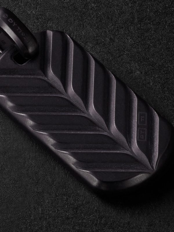 Chevron Titanium and Sterling Silver Diamond Pendant - CU Chevron Titanium and Sterling Silver Diamond Pendant - CU