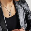 Chevron Titanium and Sterling Silver Diamond Pendant - E2 Chevron Titanium and Sterling Silver Diamond Pendant - E2