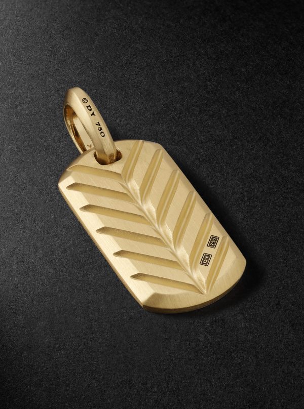 Chevron Gold Diamond Pendant - BK Chevron Gold Diamond Pendant - BK