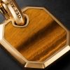 18-Karat Gold Tiger's Eye Pendant - CU 18-Karat Gold Tiger's Eye Pendant - CU