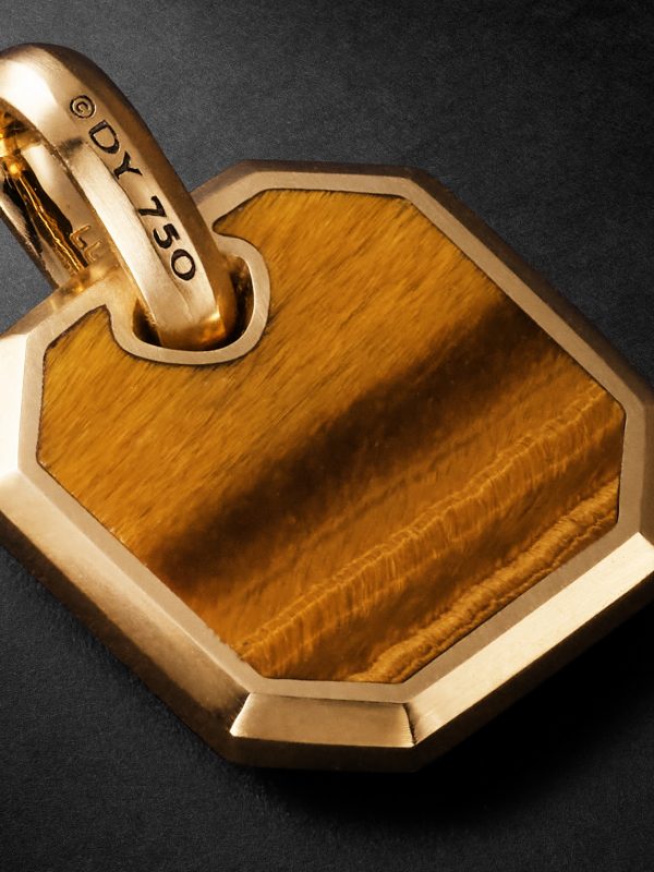 18-Karat Gold Tiger's Eye Pendant - CU 18-Karat Gold Tiger's Eye Pendant - CU