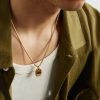 18-Karat Gold Tiger's Eye Pendant - FR 18-Karat Gold Tiger's Eye Pendant - FR
