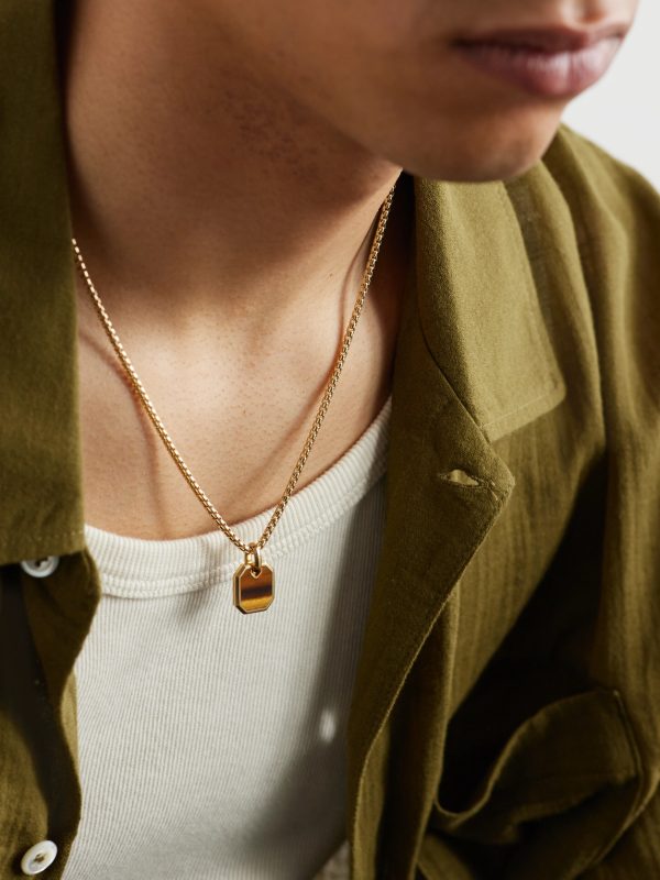 18-Karat Gold Tiger's Eye Pendant - FR 18-Karat Gold Tiger's Eye Pendant - FR