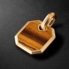 18-Karat Gold Tiger's Eye Pendant 18-Karat Gold Tiger's Eye Pendant