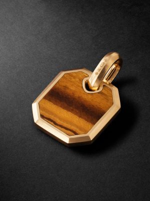18-Karat Gold Tiger's Eye Pendant