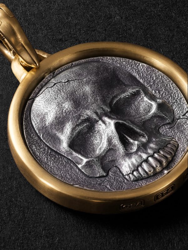 Life and Death 18-Karat Gold and Sterling Silver Pendant - CU Life and Death 18-Karat Gold and Sterling Silver Pendant - CU