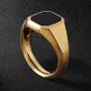 Streamline® 18-Karat Gold Onyx Signet Ring