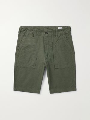 Slim-Fit Straight-Leg Cotton Cargo Shorts