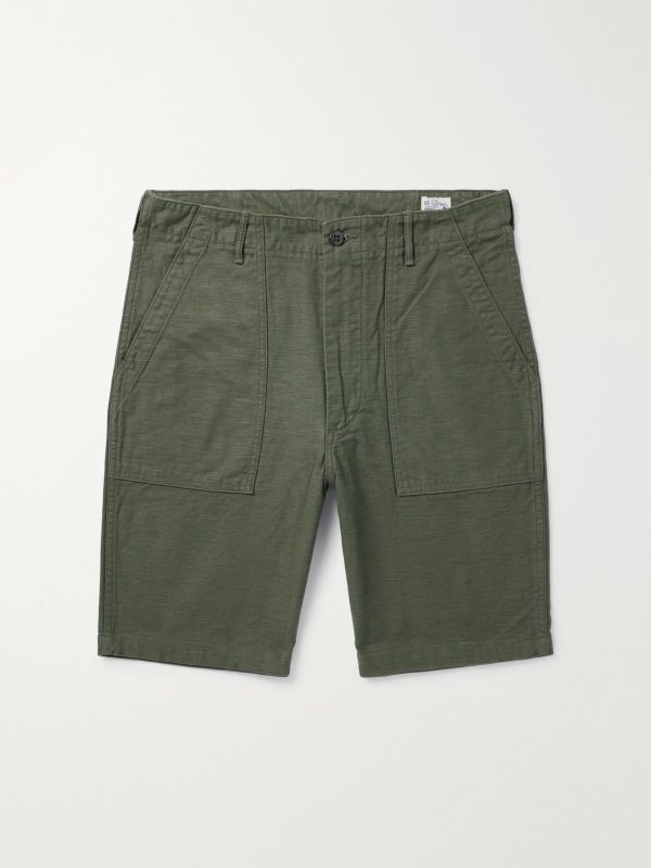 Slim-Fit Straight-Leg Cotton Cargo Shorts