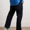Straight-Leg Indigo-Dyed TENCEL™ Lyocell-Blend Twill Trousers - BK