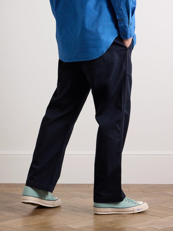 Straight-Leg Indigo-Dyed TENCEL™ Lyocell-Blend Twill Trousers - BK