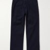 Straight-Leg Indigo-Dyed TENCEL™ Lyocell-Blend Twill Trousers