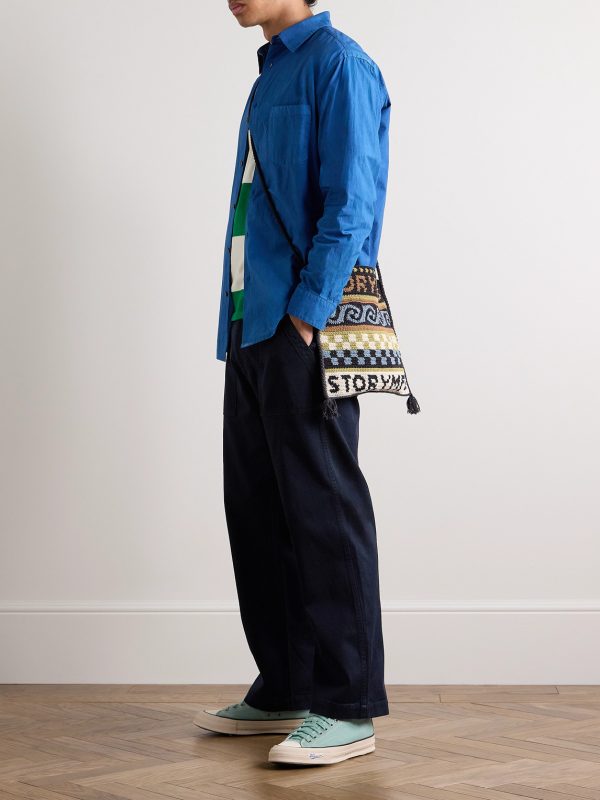 Straight-Leg Indigo-Dyed TENCEL™ Lyocell-Blend Twill Trousers - OU