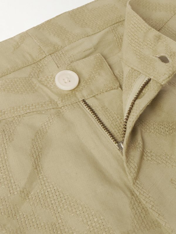 Thomas Embroidered Cotton and Linen-Blend Trousers - E1 Thomas Embroidered Cotton and Linen-Blend Trousers - E1