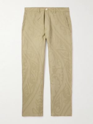 Thomas Embroidered Cotton and Linen-Blend Trousers Thomas Embroidered Cotton and Linen-Blend Trousers