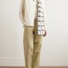 Thomas Embroidered Cotton and Linen-Blend Trousers - OU Thomas Embroidered Cotton and Linen-Blend Trousers - OU
