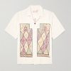 Craft Ayo Convertible-Collar Embroidered Cotton Shirt Craft Ayo Convertible-Collar Embroidered Cotton Shirt
