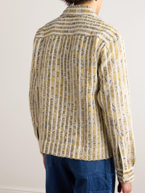 Striped Cotton Jacket - BK Striped Cotton Jacket - BK