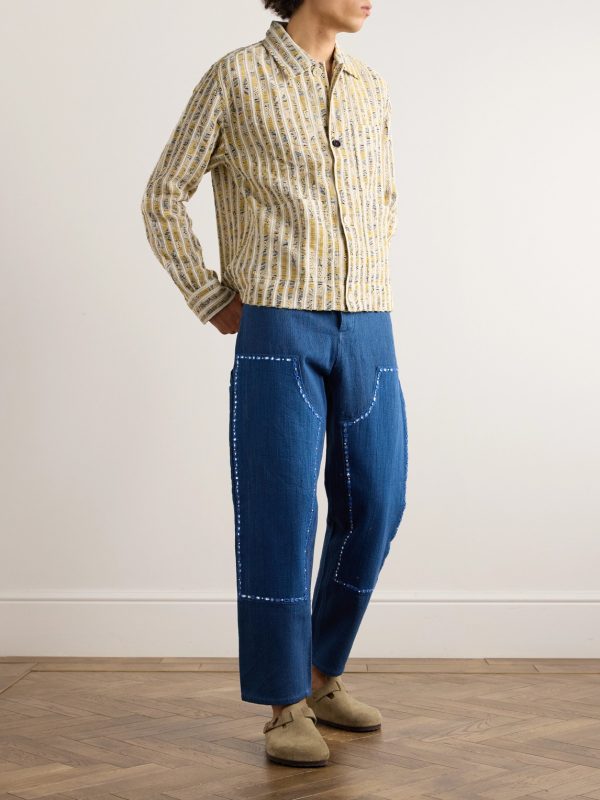 Striped Cotton Jacket - OU Striped Cotton Jacket - OU