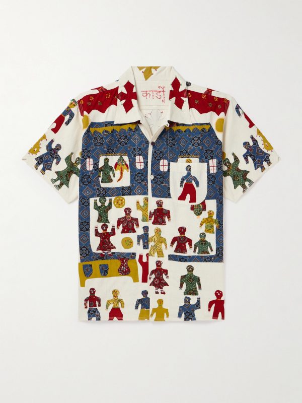 Craft Chintan Embroidered Printed Patchwork Cotton Shirt Craft Chintan Embroidered Printed Patchwork Cotton Shirt