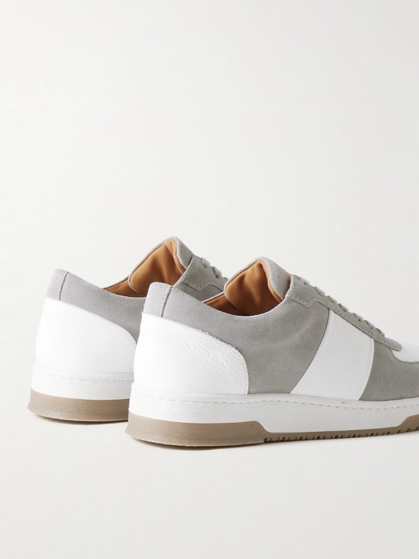 Atticus Suede and Full-Grain Leather Sneakers - BK