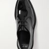 Grosgrain-Trimmed Patent-Leather Derby Shoes - E2 Grosgrain-Trimmed Patent-Leather Derby Shoes - E2