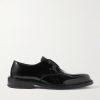 Grosgrain-Trimmed Patent-Leather Derby Shoes Grosgrain-Trimmed Patent-Leather Derby Shoes