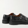 Olie Leather Monk-Strap Shoes - BK Olie Leather Monk-Strap Shoes - BK