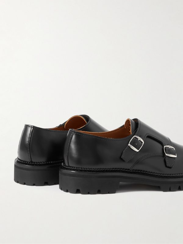 Olie Leather Monk-Strap Shoes - BK Olie Leather Monk-Strap Shoes - BK
