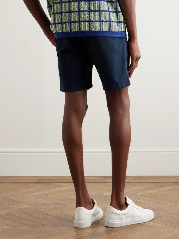 Straight-Leg Organic Cotton-Blend Twill Bermuda Shorts - BK