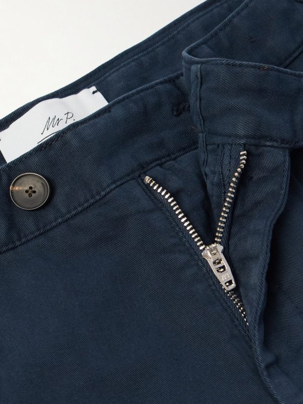 Straight-Leg Organic Cotton-Blend Twill Bermuda Shorts - E1