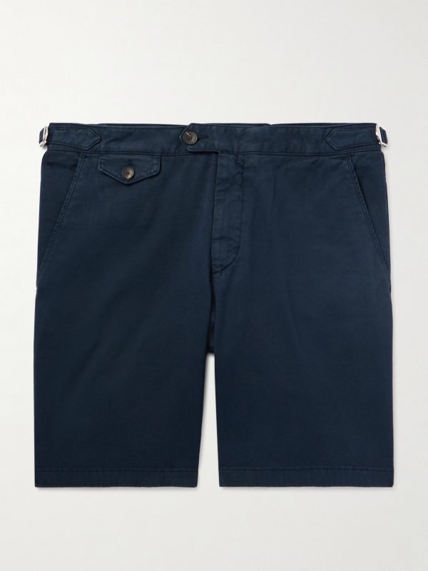 Straight-Leg Organic Cotton-Blend Twill Bermuda Shorts