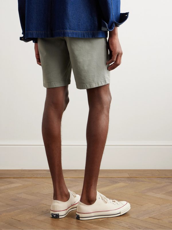 Straight-Leg Organic Cotton-Blend Twill Bermuda Shorts - BK Straight-Leg Organic Cotton-Blend Twill Bermuda Shorts - BK