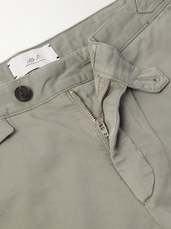 Straight-Leg Organic Cotton-Blend Twill Bermuda Shorts - E1 Straight-Leg Organic Cotton-Blend Twill Bermuda Shorts - E1