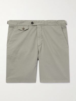 Straight-Leg Organic Cotton-Blend Twill Bermuda Shorts