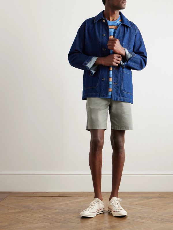 Straight-Leg Organic Cotton-Blend Twill Bermuda Shorts - OU Straight-Leg Organic Cotton-Blend Twill Bermuda Shorts - OU